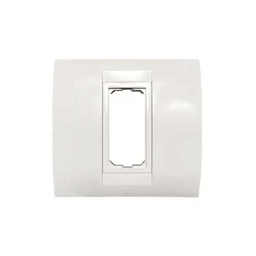 Anchor Roma Plate with Frame, 1 Module ,White TRESA