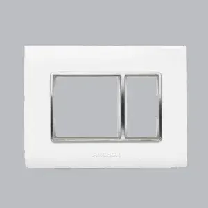 ANCHOR PENTA GINA PLATE ,3 MODULE ,WHITE