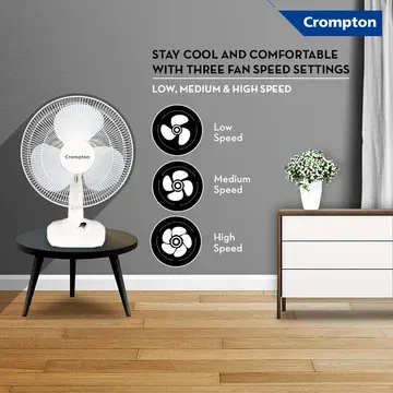 Crompton  Wave Plus ( White ) TABLE FAN