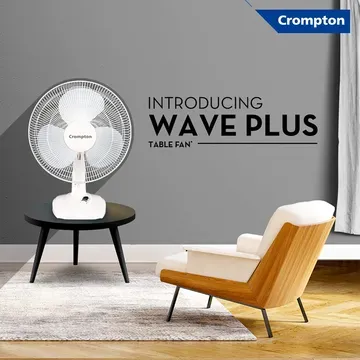Crompton  Wave Plus ( White ) TABLE FAN