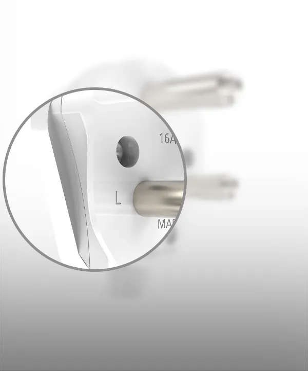 PLUG TOP 3 PIN , WHITE 6A ANCHOR — view 2