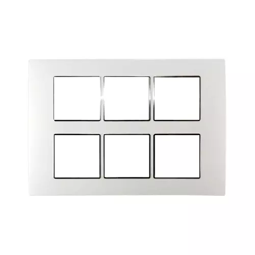 Gina ,12 module plate  Anchor penta [65812] white with silver chrome
