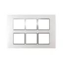 Gina ,12 module plate  Anchor penta [65812] white with silver chrome