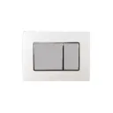 Gina ,3 module plate  Anchor penta [65803] white with silver chrome