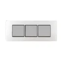 Gina ,6 module plate  Anchor penta [65806] white with silver chrome