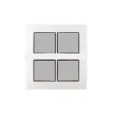 Gina ,8 module vertical plate  Anchor penta [65888] white with silver chrome